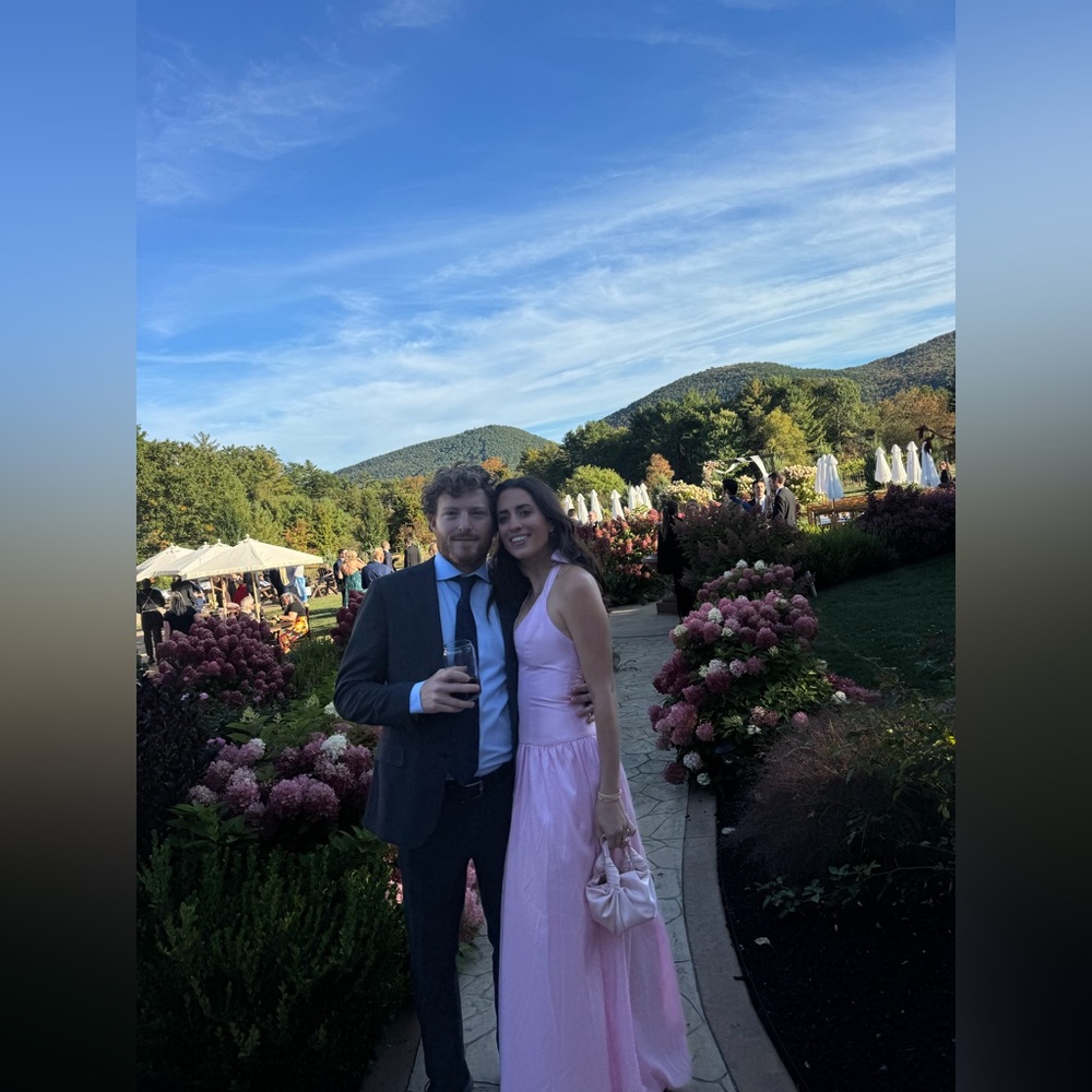 Show Me Your MuMu Pink Strapless Satin Maxi Dress - Picture 2 of 3